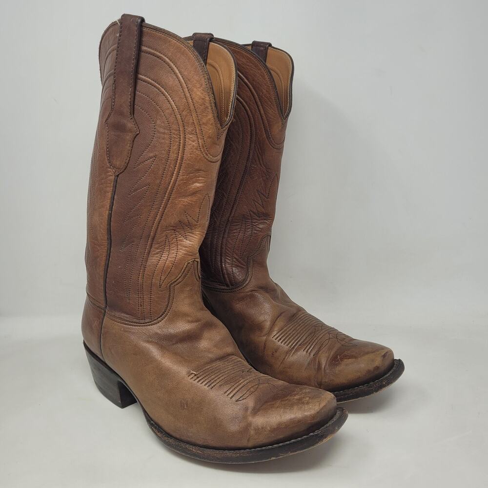 Black Jack Boots 10EE Brown Ranch Hand Leather Western Cowboy Handmade USA Rodeo